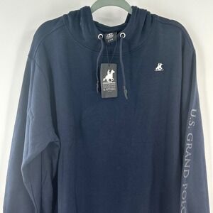 US Grand Polo Equipment Hoodie XL 16/18 Navy Pullover Sweatshirt NWT Horse Lover